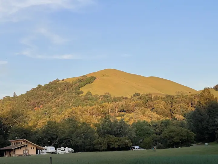 Illustrative photo of a hiking trail, not of Maxwell Farms Regional Park