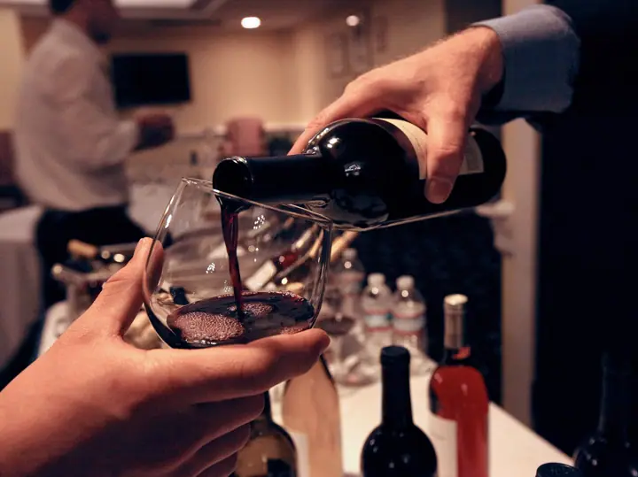 Illustrative photo of wine being tasted, not of Mayo Family Winery