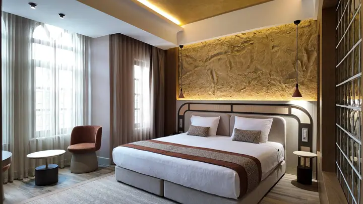 Illustrative photo of a hotel room, not of The Cottage Inn & Spa