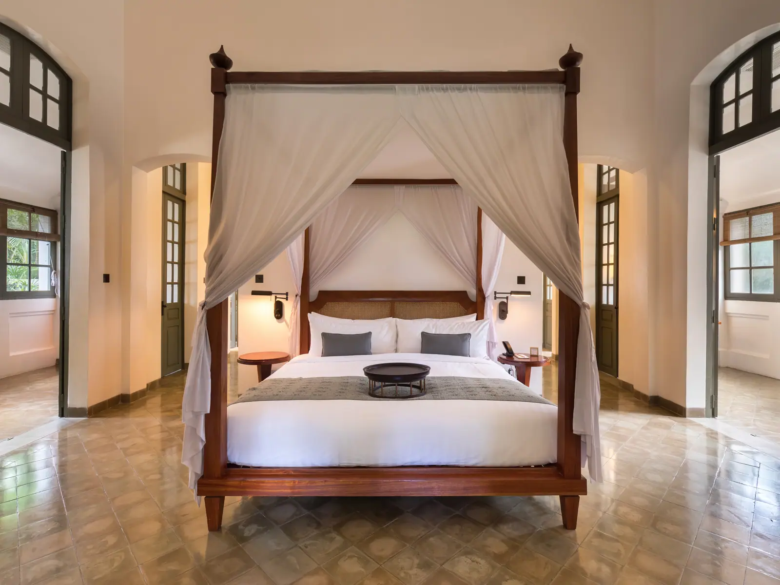 Illustrative photo of a hotel room, not of A Captain's House