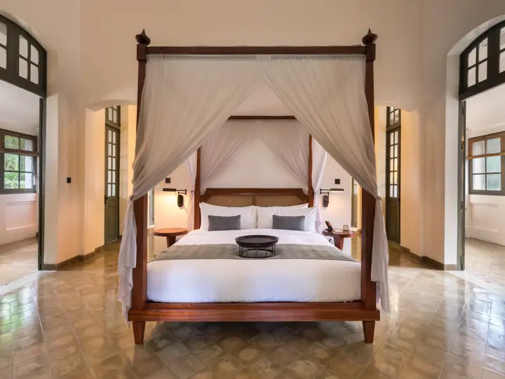 Illustrative photo of a hotel room, not of A Captain's House