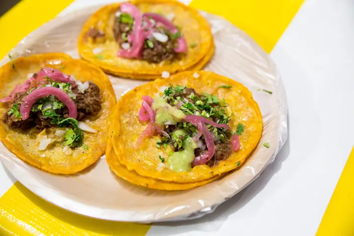 Illustrative photo of a restaurant dish, not of Pangloss Cellars Tasting & Kitchen