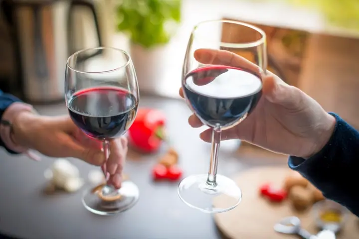 Illustrative photo of wine being tasted, not of B Wise Vineyards