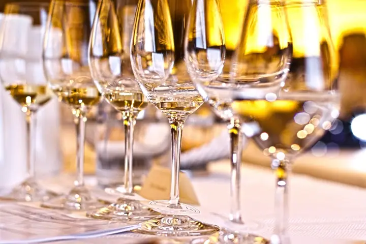 Illustrative photo of wine being tasted, not of The Platt Vineyard Tasting Salon
